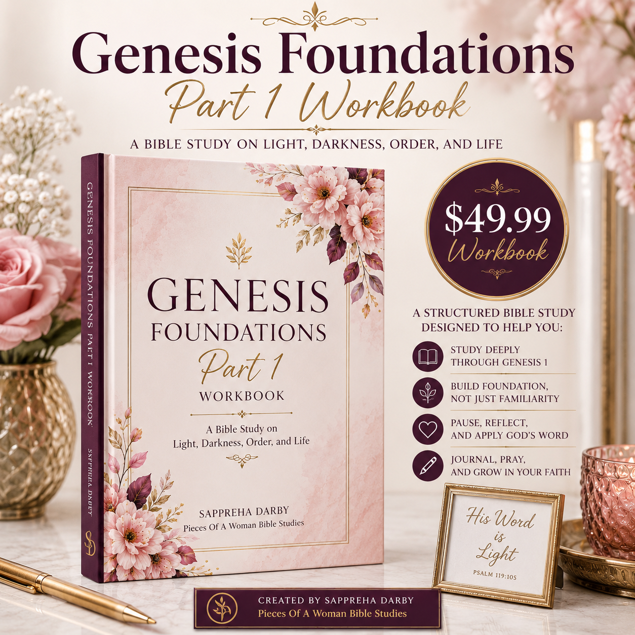 Genesis Foundations Part 1 Workbook — Sappreha Darby, Pieces Of A Woman Bible Studies